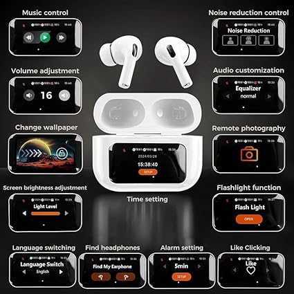 Airoods Pro Wireless With ANC/ENC Touch Control/Display